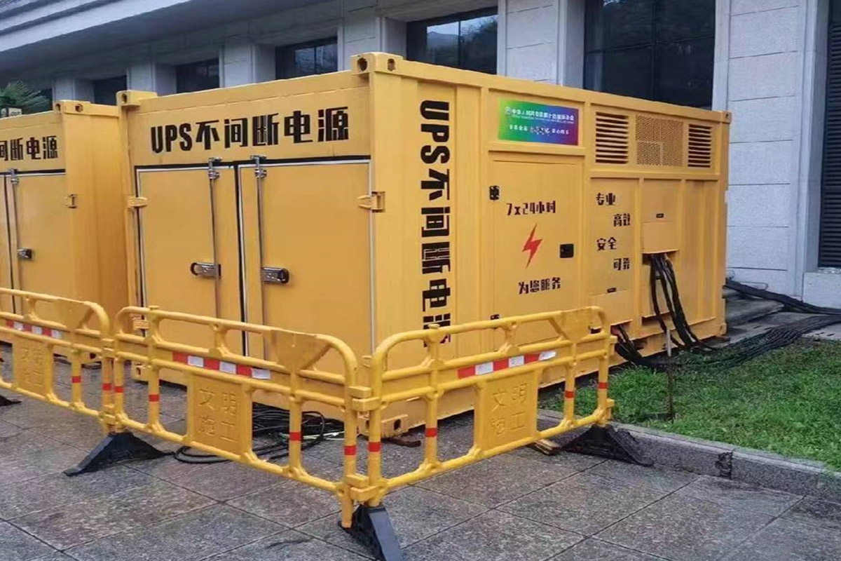 吐鲁番发电机租赁施工现场